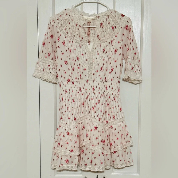 LoveShackFancy Clovis Cotton Ruffle Trim Dress - Picture 8 of 12